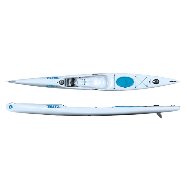 designkayaks breez pe surfski combined view view arctic white downwind kayak